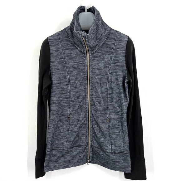 Lululemon Daily Yoga Jacket -‎ Coco Pique Black / Black Size 6 - Picture 1 of 11